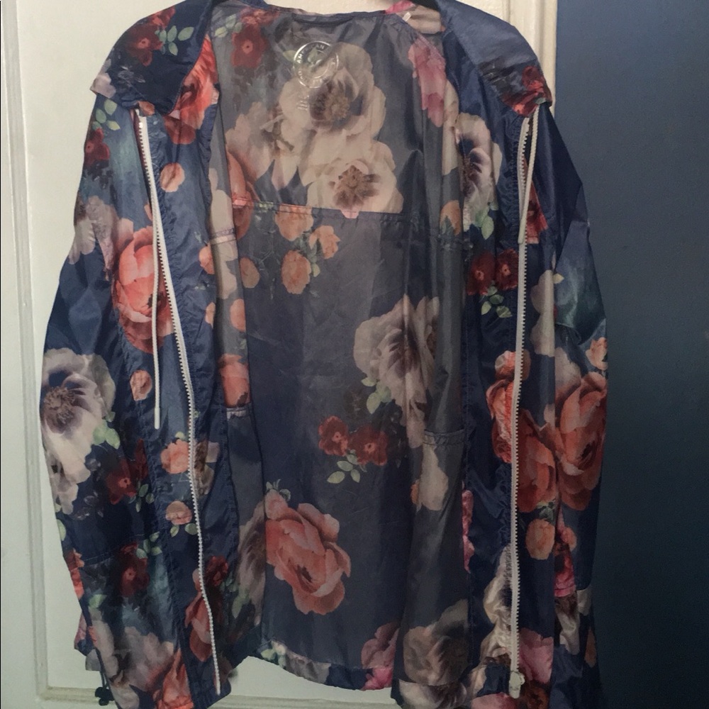 American Eagle Outfitters Floral Windbreaker